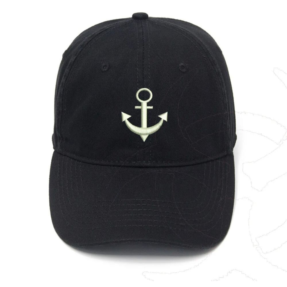 Men's Baseball Caps Boat Anchor Embroidered Dad Hat  Embroidery Hat